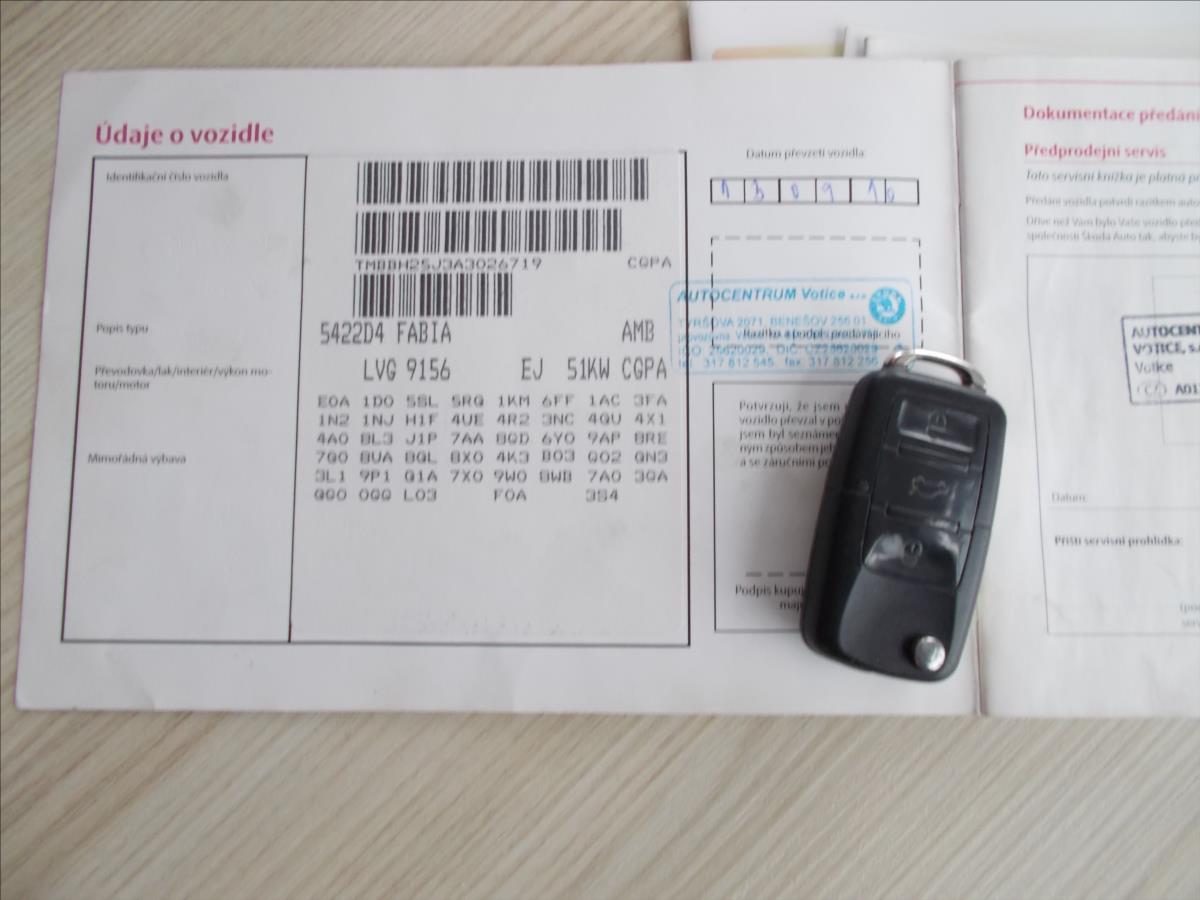 Škoda Fabia 1,2 12V HTP 51kW AMB ČR NOVÁ STK  II - foto 30